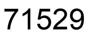 Number 71529 black image