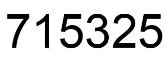 Number 715325 black image