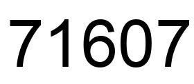 Number 71607 black image