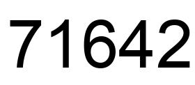 Número 71642 imagen negro
