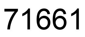 Number 71661 black image