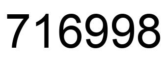 Number 716998 black image