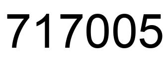 Number 717005 black image