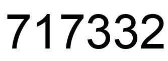 Number 717332 black image