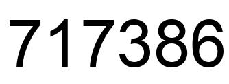 Number 717386 black image