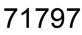 Número 71797 imagen negro
