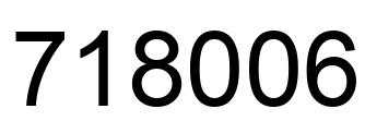 Number 718006 black image
