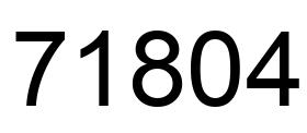 Número 71804 imagen negro