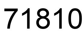 Número 71810 imagen negro