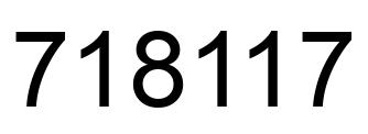 Número 718117 imagen negro
