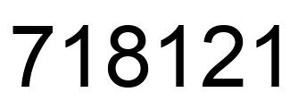 Número 718121 imagen negro