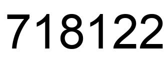 Número 718122 imagen negro