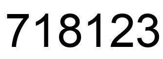 Número 718123 imagen negro