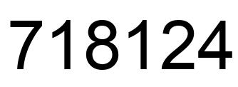 Número 718124 imagen negro