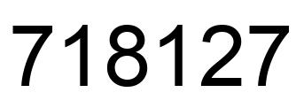 Número 718127 imagen negro