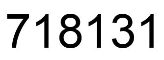 Número 718131 imagen negro