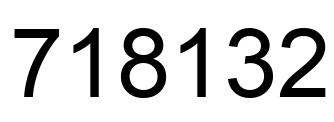 Número 718132 imagen negro