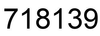 Número 718139 imagen negro