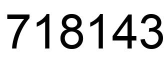Número 718143 imagen negro