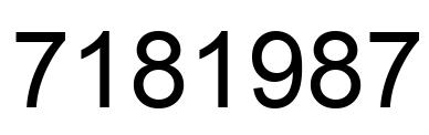 Número 7181987 imagen negro