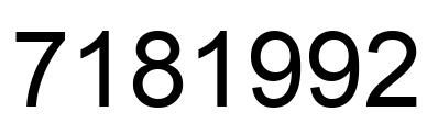 Número 7181992 imagen negro