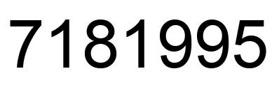 Número 7181995 imagen negro