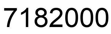 Número 7182000 imagen negro