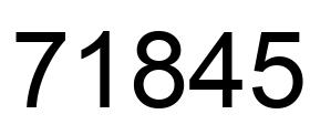 Number 71845 black image