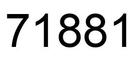 Número 71881 imagen negro