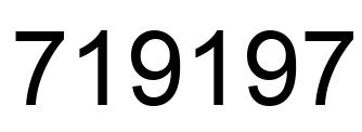Número 719197 imagen negro