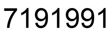Número 7191991 imagen negro