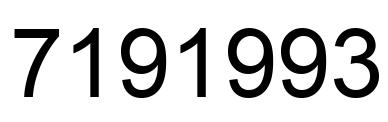 Número 7191993 imagen negro