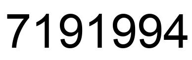 Number 7191994 black image