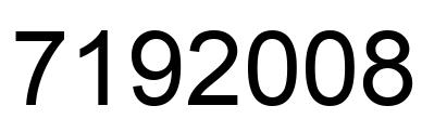 Número 7192008 imagen negro