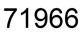 Number 71966 black image