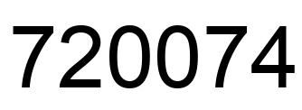 Number 720074 black image