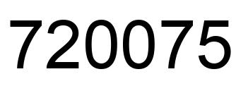 Number 720075 black image
