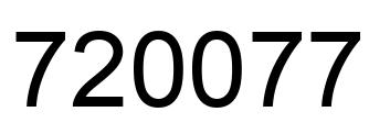 Number 720077 black image