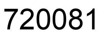 Number 720081 black image