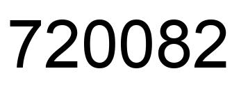 Number 720082 black image
