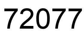 Number 72077 black image