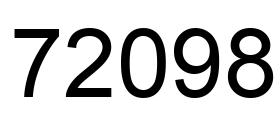 Número 72098 imagen negro