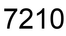 Number 7210 black image
