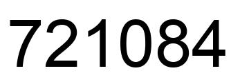 Number 721084 black image