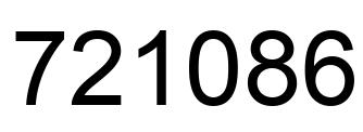 Number 721086 black image