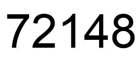 Number 72148 black image