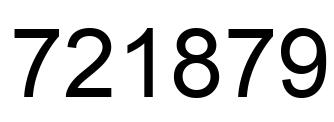 Number 721879 black image