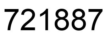 Number 721887 black image