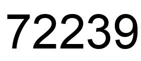 Number 72239 black image