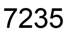 Number 7235 black image
